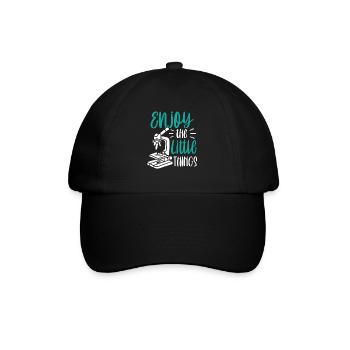 Enjoy the little things Microscope Microscopes - Baseball Cap - black/black - Front