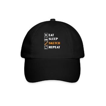 Esquisse Dessin Doodling Dessiner Dessinateur - Casquette classique - noir/noir - Devant