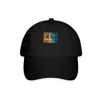 Fußballzubehör Geschenkidee Fußballfan - Baseballkappe - Schwarz/Schwarz - Vorne