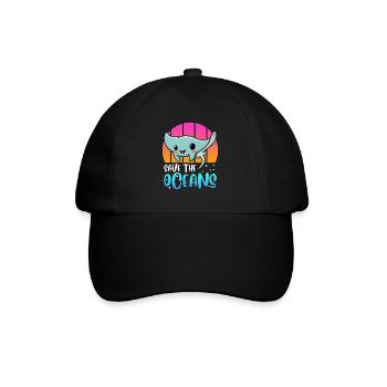 Save the Ocean Environmental Protection Species Conservation Earth Day - Baseball Cap - black/black - Front