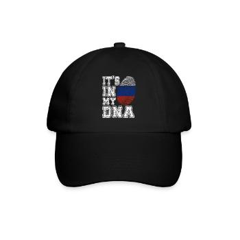It's In My DNA Russia Patriotic Russian Gift - Baseball Cap - black/black - Front