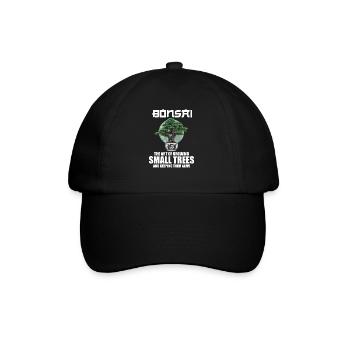 Bonsai Japan Silhouette Gardener Gardening Lover - Baseball Cap - black/black - Front