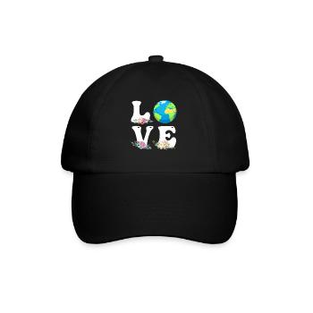 Save the Earth LOVE Mission Earth Environmental Protection - Baseball Cap - black/black - Front