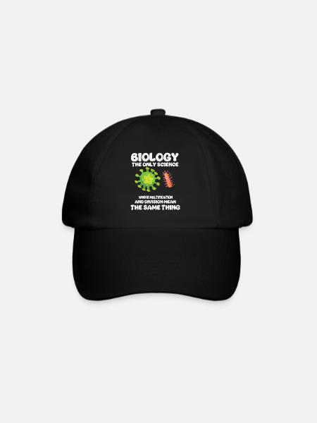 Biologie Lehrer Motiv Naturwissenschaft - Baseballkappe - Schwarz/Schwarz