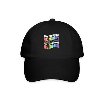 Hippie Christmas Chakra - Baseballkappe - Schwarz/Schwarz - Vorne