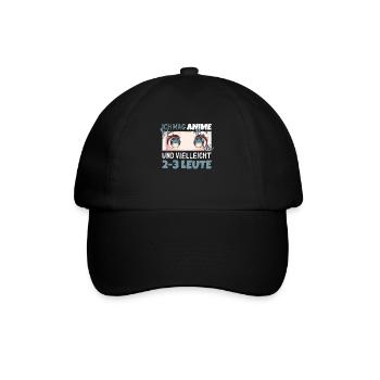 Sarkastisches Kawaii Statement für Manga-Liebhaber - Baseballkappe - Schwarz/Schwarz - Vorne