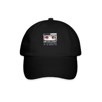 Sarkastisches Kawaii Statement für Manga-Liebhaber - Baseballkappe - Schwarz/Schwarz - Vorne