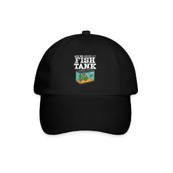 Ask Me About My Fish Tank - Baseballkappe - Schwarz/Schwarz - Vorne