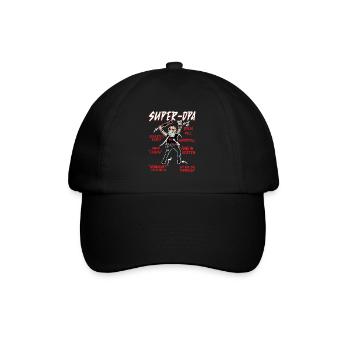 Anatomie eines Super Opa Großvater Opi - Baseballkappe - Schwarz/Schwarz - Vorne