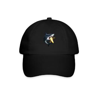 Le requin mange de la banane - Casquette classique - noir/noir - Devant