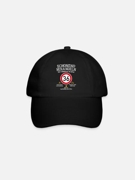 36. Geburtstag Schonend Behandeln Oldtimer Ist 36 - Baseballkappe - Schwarz/Schwarz