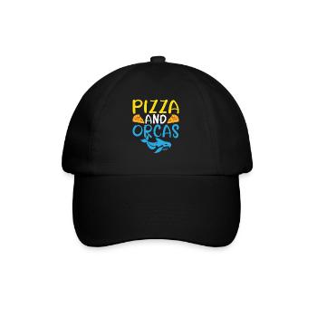 Orca Wal Geschenke - Baseballkappe - Schwarz/Schwarz - Vorne