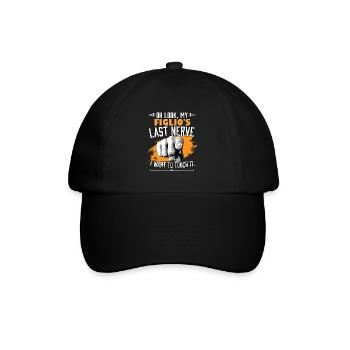 Regarde le dernier nerf de mon figlio Drôle Papa Maman Fils - Casquette classique - noir/noir - Devant