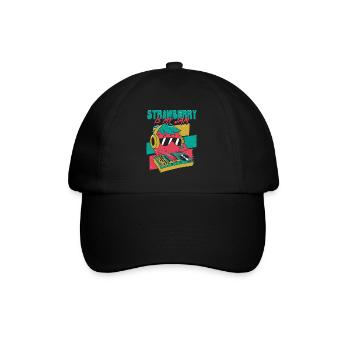 Erdbeere ist meine Marmelade - Baseballkappe - Schwarz/Schwarz - Vorne