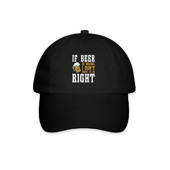 Bierliebhaber Brauerei Trinker Lustig Trinkend - Baseballkappe - Schwarz/Schwarz - Vorne