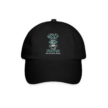 Wikinger Nordisch Krieger Valhalla - Baseballkappe - Schwarz/Schwarz - Vorne