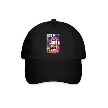 Not A Hippie Just A Hippie Groupie Hippie Tie Dye - Baseballkappe - Schwarz/Schwarz - Vorne