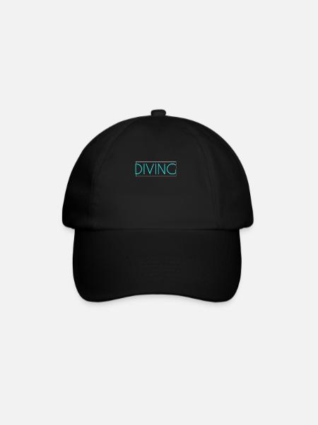 Lettrage de plongée - Casquette classique - noir/noir