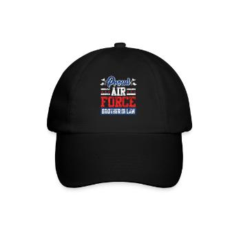 Stolzer Schwager Air Force Soldat Army Fan - Baseballkappe - Schwarz/Schwarz - Vorne