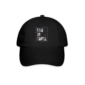 Stamp Flight Travel Holiday Cruise - Baseball Cap - black/black - Front