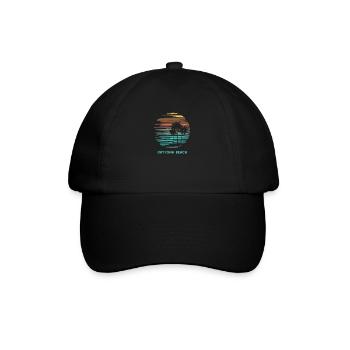 Daytona Beach Florida Cooler Souvenir-Urlaub - Baseballkappe - Schwarz/Schwarz - Vorne
