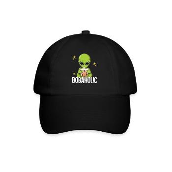 Bubble Tea Alien Boba Tea Bobaholic - Baseballkappe - Schwarz/Schwarz - Vorne