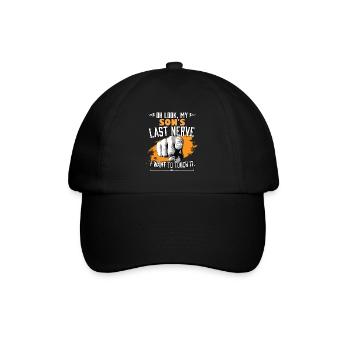 Look My Son's Last Nerve Funny Mom Dad Parents - Baseballkappe - Schwarz/Schwarz - Vorne