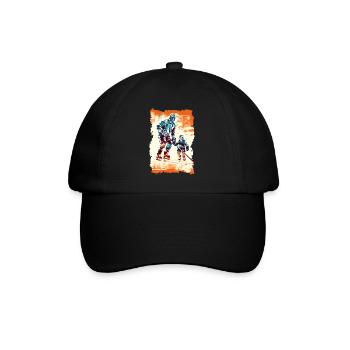Vater und Sohn Eishockey Vatertags Geschenk - Baseballkappe - Schwarz/Schwarz - Vorne