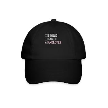 Axolotl Liebhaber Geschenke - Baseballkappe - Schwarz/Schwarz - Vorne