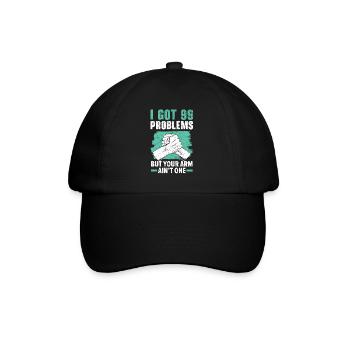 Ich habe 99 Probleme, aber dein Arm ist keins - Baseballkappe - Schwarz/Schwarz - Vorne