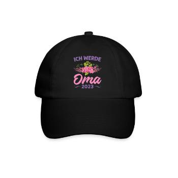 Grossmutter Oma Omas Geschenk - Baseballkappe - Schwarz/Schwarz - Vorne