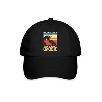 Bétonnière Camionneur Emploi Ouvrier de la construction - Casquette classique - noir/noir - Devant