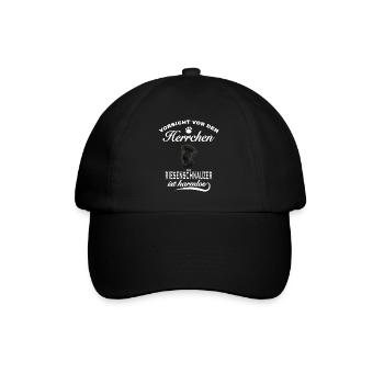 Vorsicht vor dem Herrchen - Riesenschnauzer - Baseballkappe - Schwarz/Schwarz - Vorne