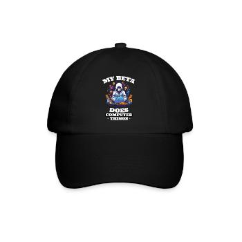 Mein Beta macht Computerdinge Programmierer - Baseballkappe - Schwarz/Schwarz - Vorne