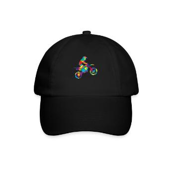 Motocross Polygon Dirt Bike - Baseball Cap - black/black - Front