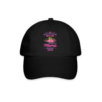 Mutter Mama Tochter Geschenk - Baseballkappe - Schwarz/Schwarz - Vorne