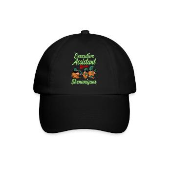 Vorstandsassistentin St. Patrick's Day - Baseballkappe - Schwarz/Schwarz - Vorne