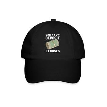 Sie können keine Ausreden hinterlegen - Baseballkappe - Schwarz/Schwarz - Vorne