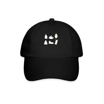 Yoga Sheep Meditation Sheep Doing Yoga Exercises - Baseball Cap - black/black - Front