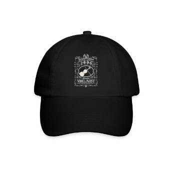 Vintage 2006 Violinist Geburtstag Geschenk Hobby - Baseballkappe - Schwarz/Schwarz - Vorne