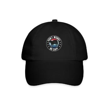 Retro Don't Worry Be Capy - Capybaras Capybara - Baseball Cap - black/black - Front