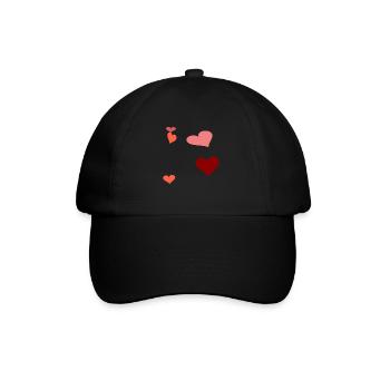 Heart Heart Warm Gift Idea Birthday - Baseball Cap - black/black - Front