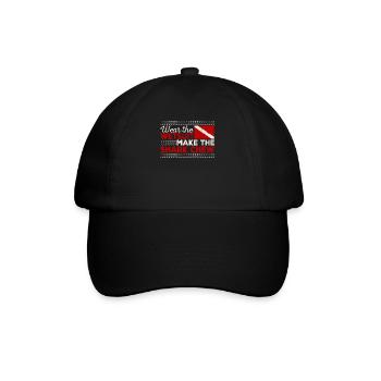 Tragen Sie einen Neoprenanzug machen den Hai kauen - Baseballkappe - Schwarz/Schwarz - Vorne