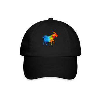 Goat Splash Art Farmer Animal Lover - Casquette classique - noir/noir - Devant
