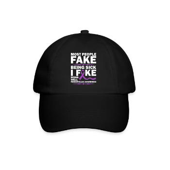 Most people pretend to be sick - Baseball Cap - black/black - Front
