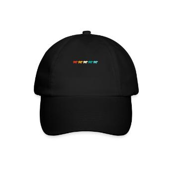 Retro Capybara Silhoutte - Capybaras - Baseball Cap - black/black - Front