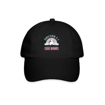 Vintage Rainbow Unicorn & I - Close Buddies Spirit - Baseball Cap - black/black - Front