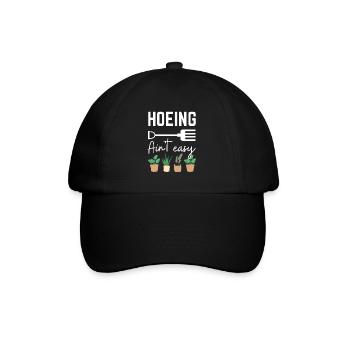 Hacken ist ein einfacher lustiger Gärtnerspruch - Baseballkappe - Schwarz/Schwarz - Vorne