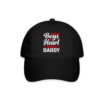 Désolé les garçons, mon cœur appartient à papa 4 - Casquette classique - noir/noir - Devant
