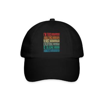 Infirmière Infirmière Cadeau Rétro - Casquette classique - noir/noir - Devant